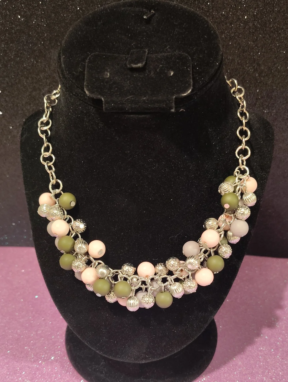 2 For $10 paparazzi Cluster Necklace Earring Set